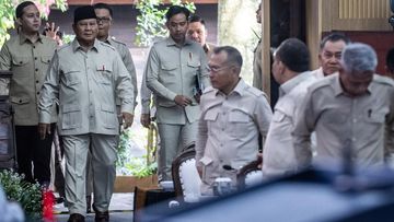 FOTO: Momen Prabowo Buka Taklimat Awal Tahun dalam Retret Hambalang